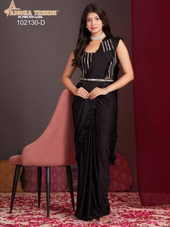 AMOHA 102130A TO 102130E DESIGNER READY TO WEAR SAREE WHOLESALER IN INDIA